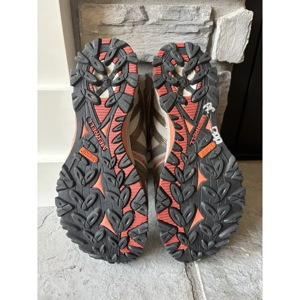 Merrell Boot Women 9.5 Grassbow Sport Mid Waterproof Brindle Hiking Shoe Camping